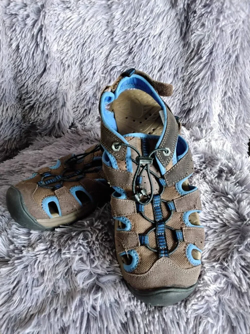 Bass Brand Leather and Mesh Closed Toe Mens Hiking Sandal, 10.5 M